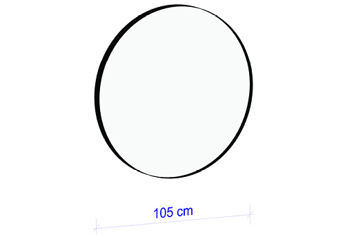 Runder Spiegel, Durchmesser 105 cm