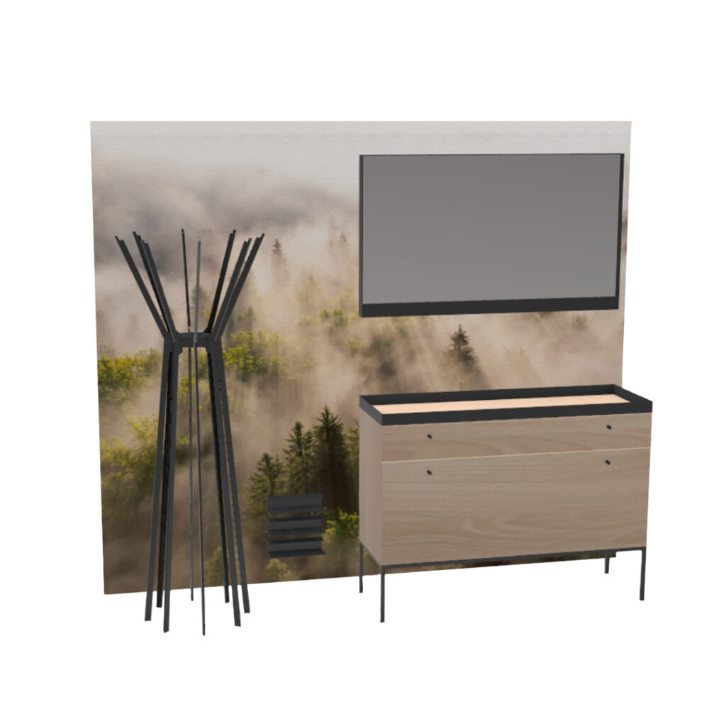 Schlichtes Vorzimmer mit bedruckbarer Rückwand vorzimmer-schlicht-roomig-5